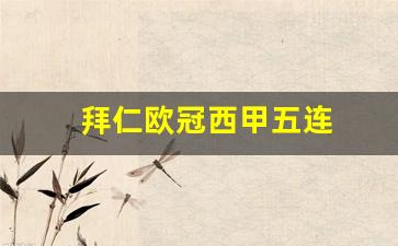 拜仁欧冠西甲五连-拜仁欧冠西甲五连冠阵容