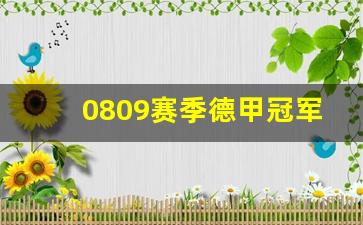 01-02德甲冠军-0809赛季德甲冠军