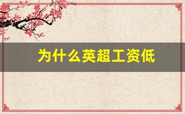 为什么英超收入高-为什么英超工资低