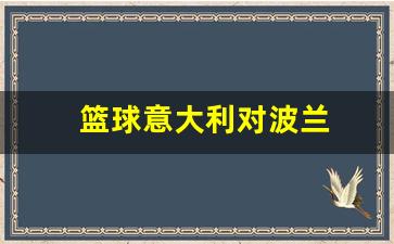 篮球意大利对波兰-波兰vs意大利分析