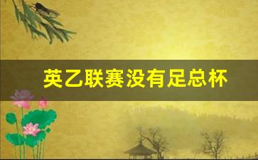 英乙联赛没有足总杯-英乙联赛没有足总杯吗